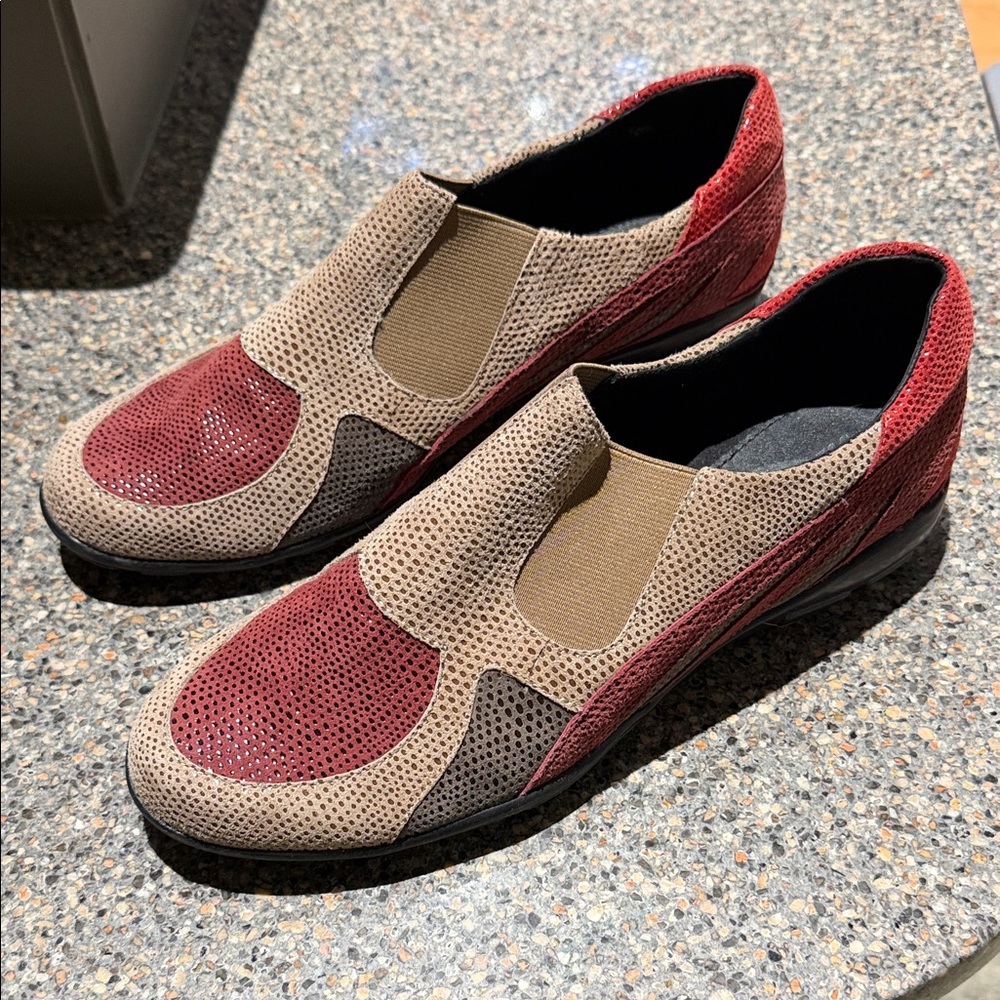 Vaneli Sport Stylish Red and Brown Women's Slip-On Shoes